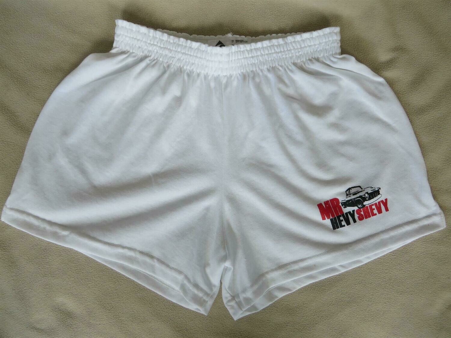 Ladies Soffee Stye Shorts - Mrhevyshevy LOGO (WHITE)