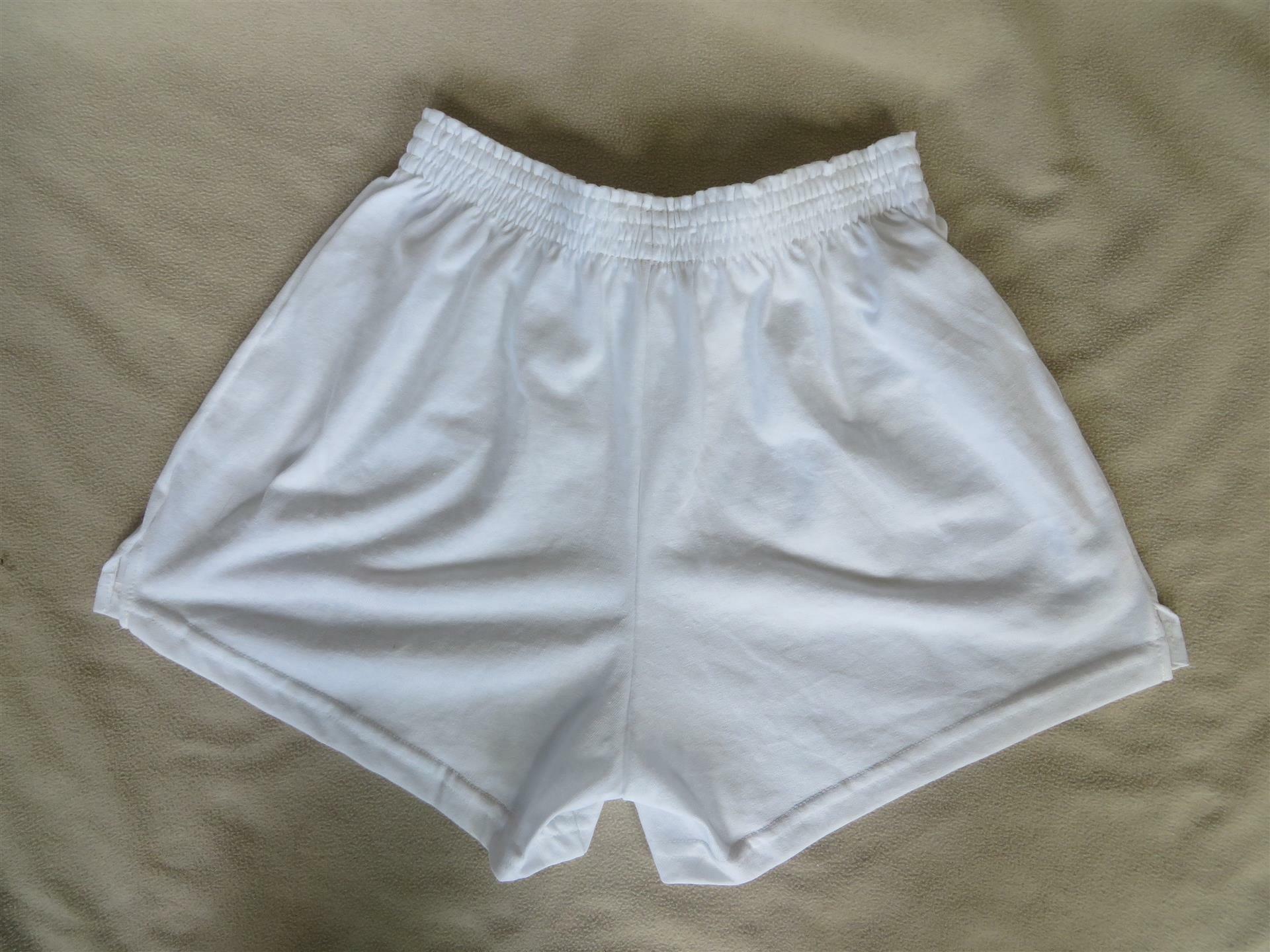 Ladies Soffe Stye Shorts - Mrhevyshevy LOGO (WHITE)