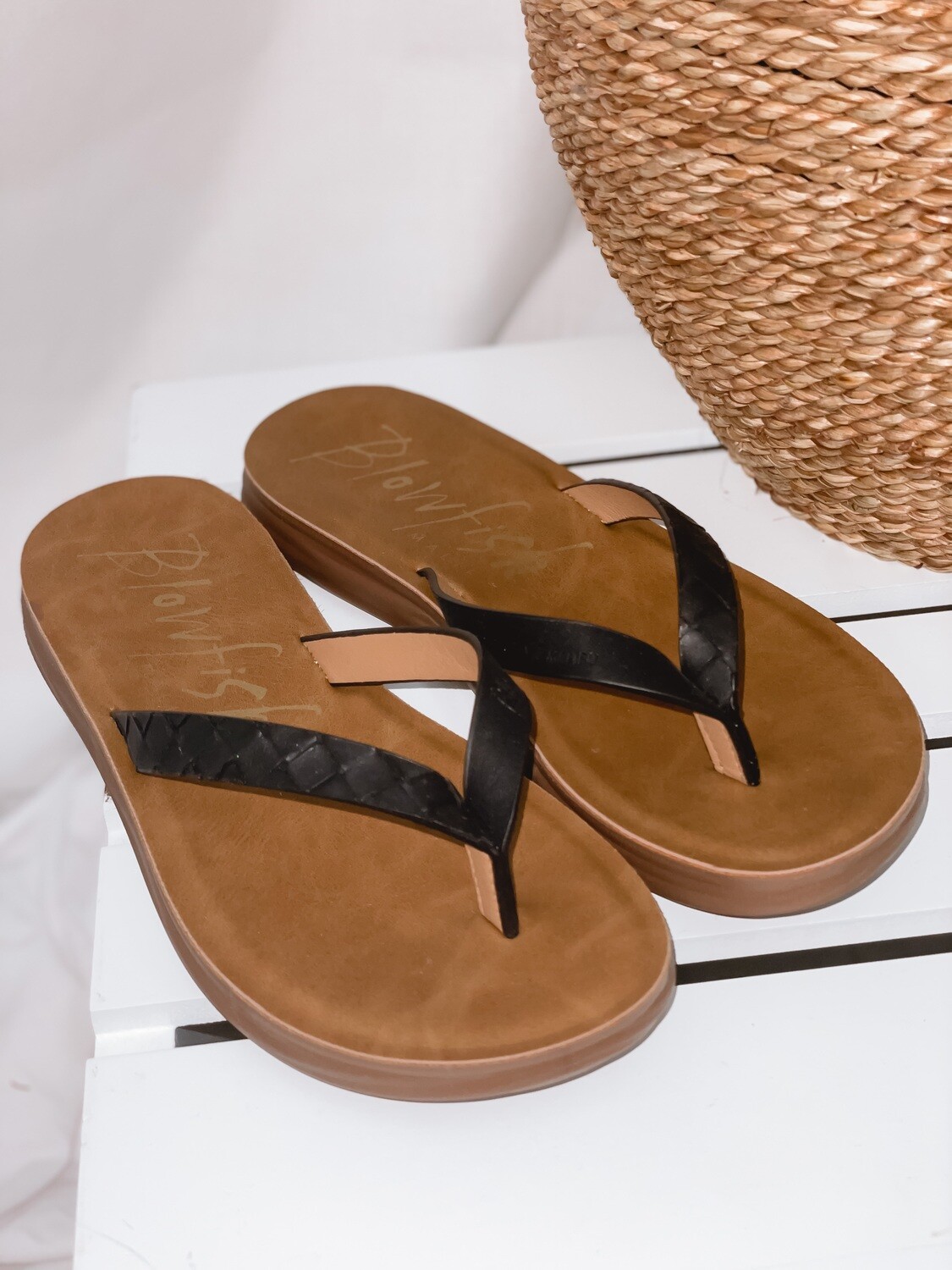 Black Santorini Sandals