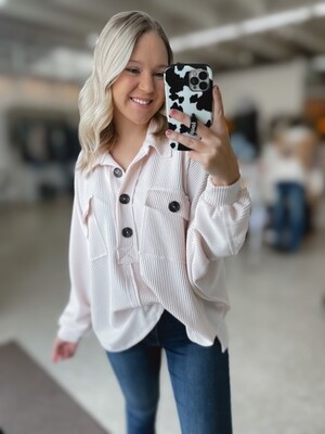 Cream Henley Top 
