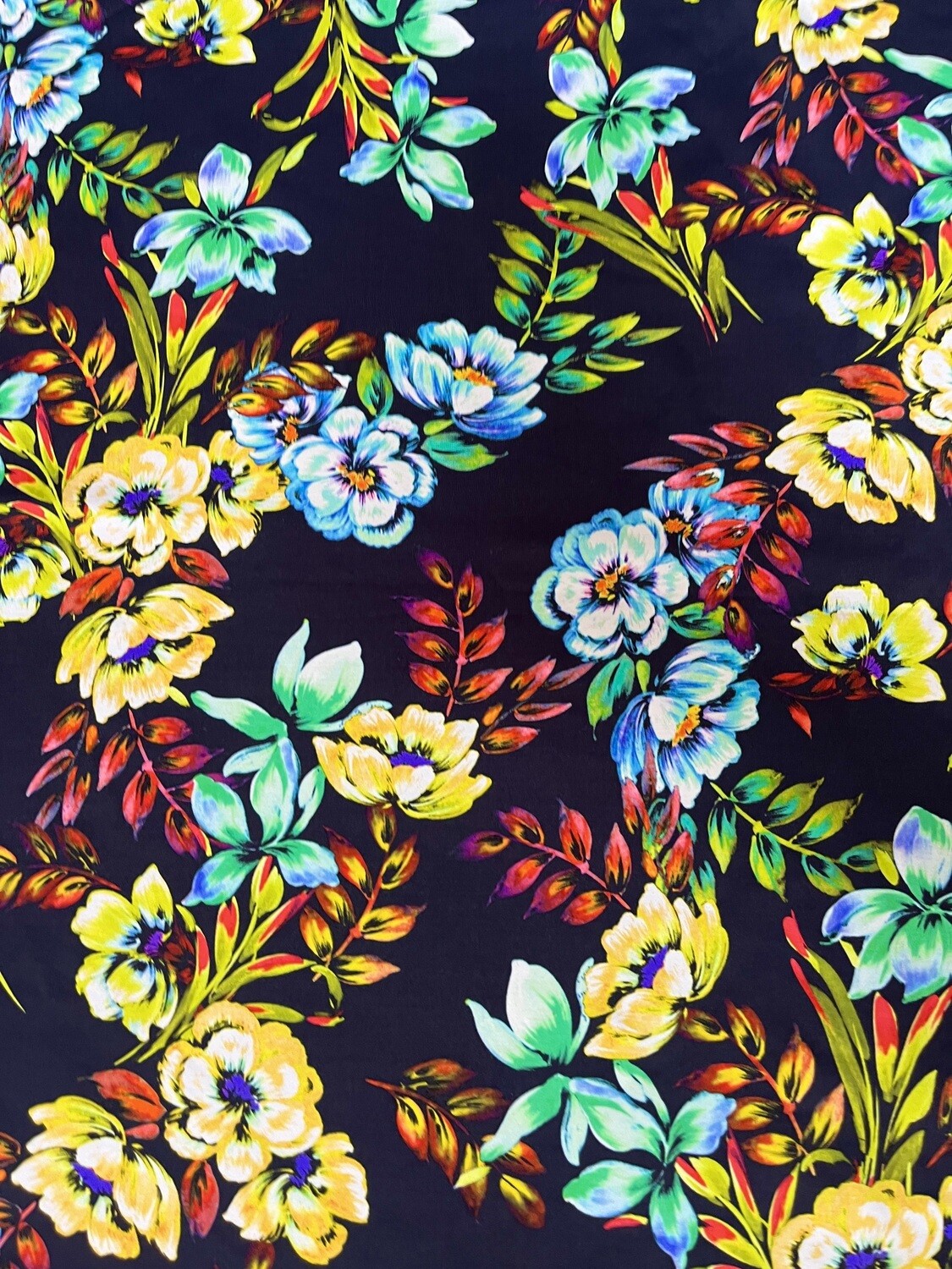 RETAL LYCRA ESTAMPADO FLORAL 1