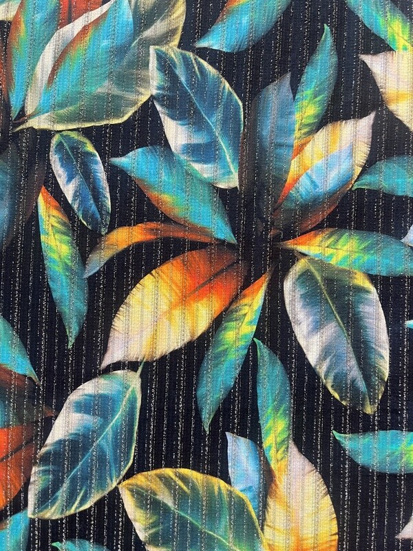 RETAL lurex jacquard flores