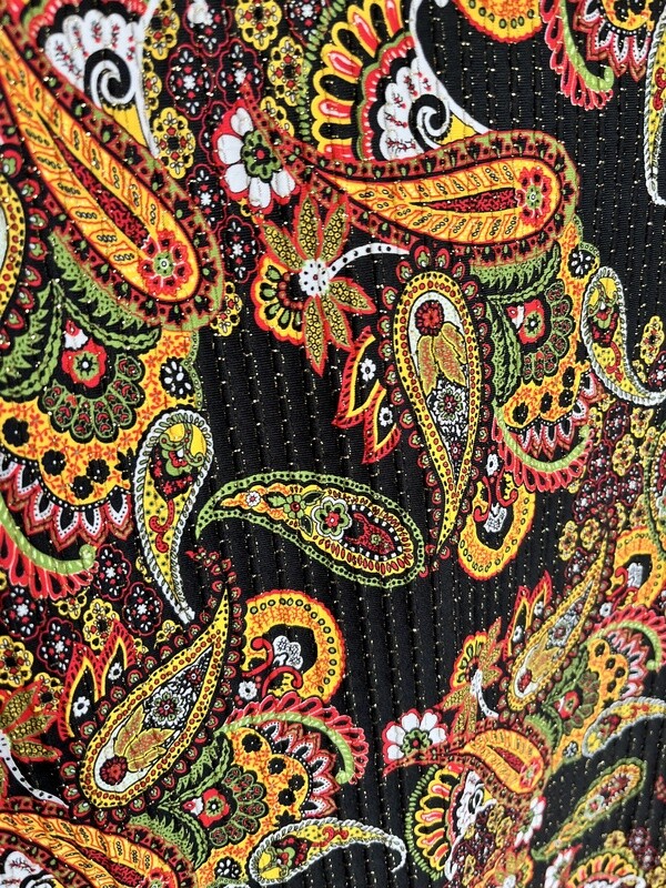 RETAL lurex jacquard paisley negro