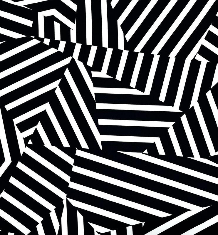 RETAL ESTAMPADO GEOMETRICO NEGRO/ BLANCO