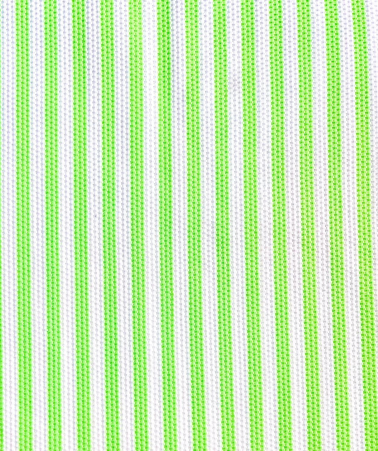 RETAL PIQUÉ ESTAMPADO RAYADO VERDE FL./BLANCO. 230X160