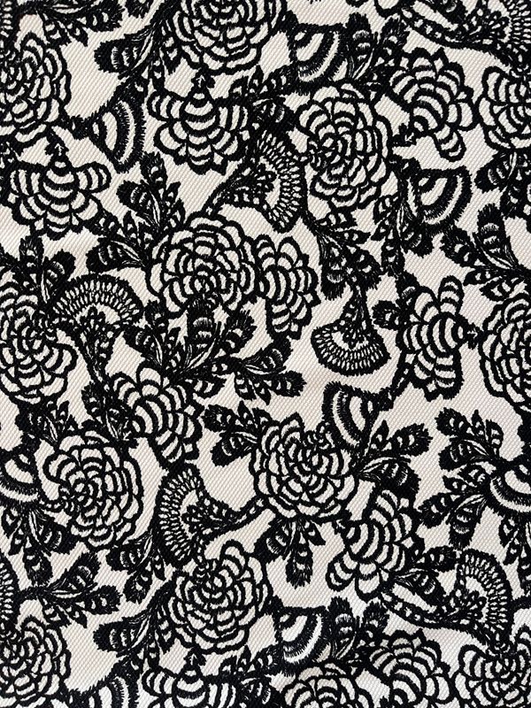 RETAL ESTAMPADO FLORES BL/NG.   135X95