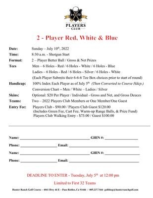 2-Player Red, White & Blue 00020
