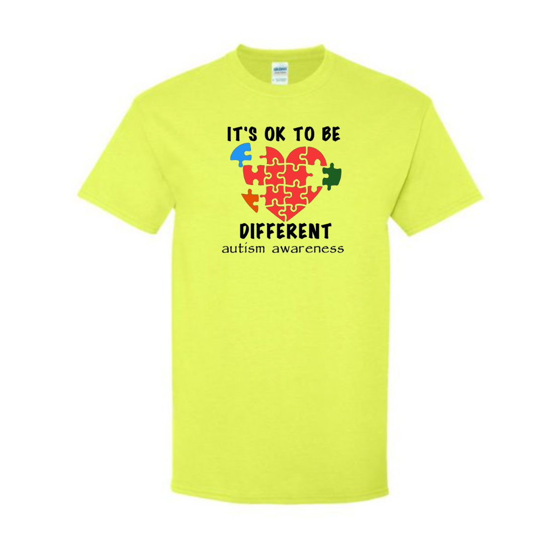 It&#39;s Ok To Be Different (Autism Awareness) Safety Green