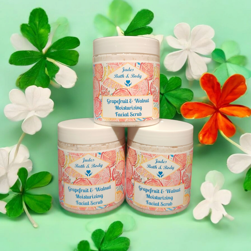 Grapefruit and Walnut Moisturizing Facial Scrub 8 oz (shipping included)