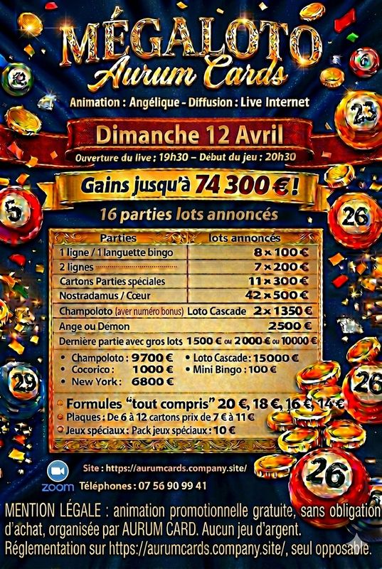 DIMANCHE 12 AVRIL (formules,plaques,jeux)