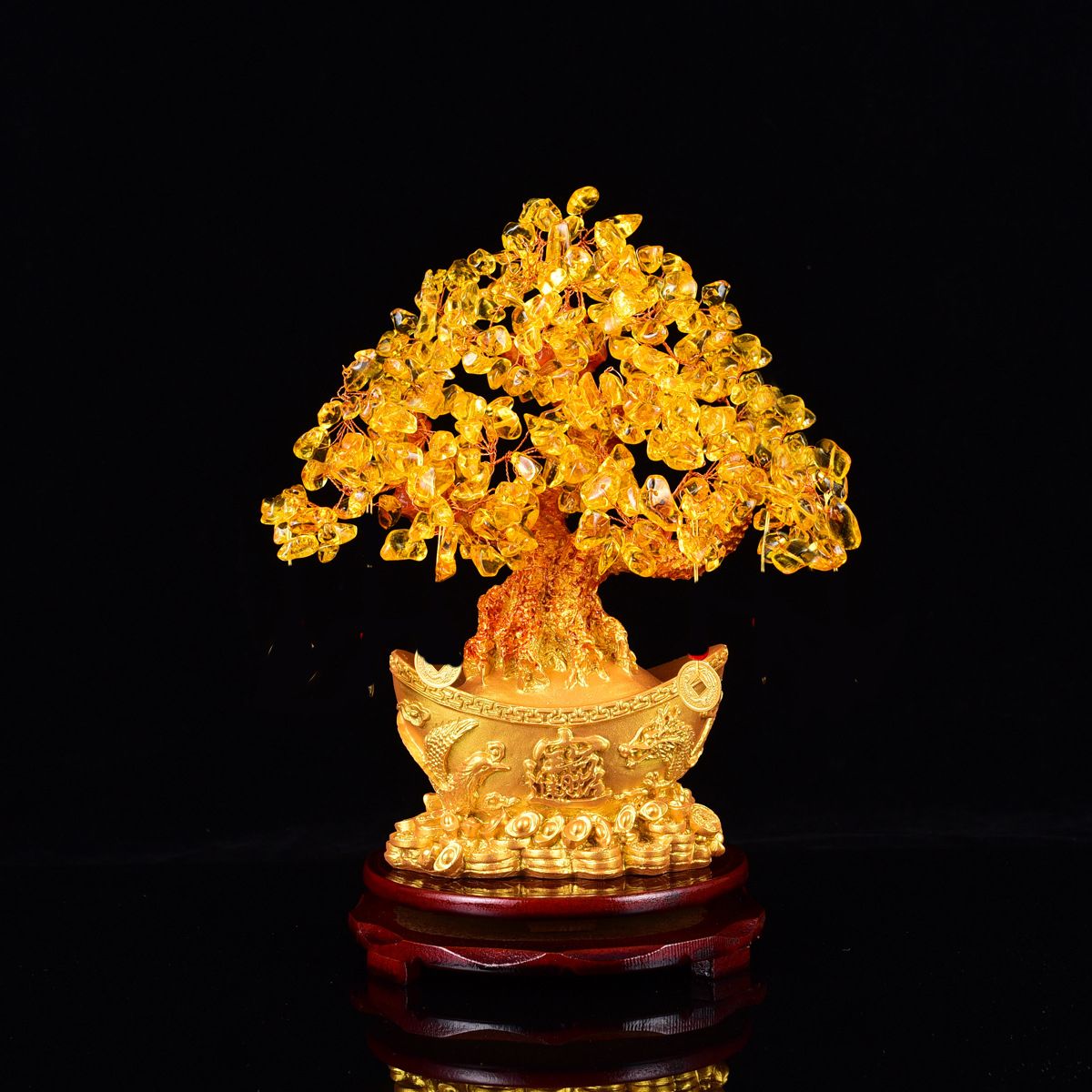 Arbre de Richesse Feng Shui en Cristal &amp; Fils de Cuivre (18 cm)+ formule a 14 euros(édition prochain évènement) + livre carton plein