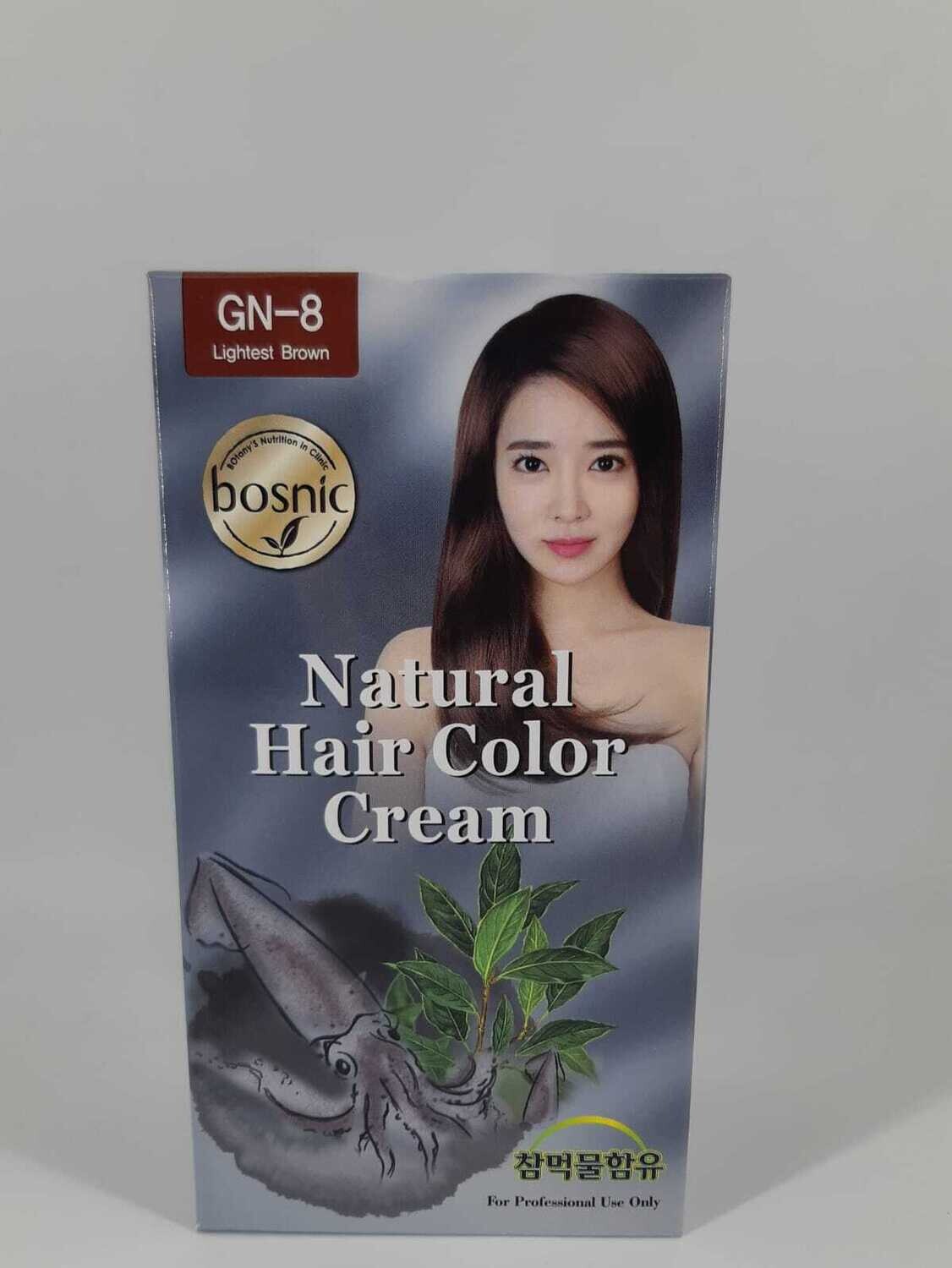 Bosnic GN-8 Lightest Brown Natural Hair Color Cream