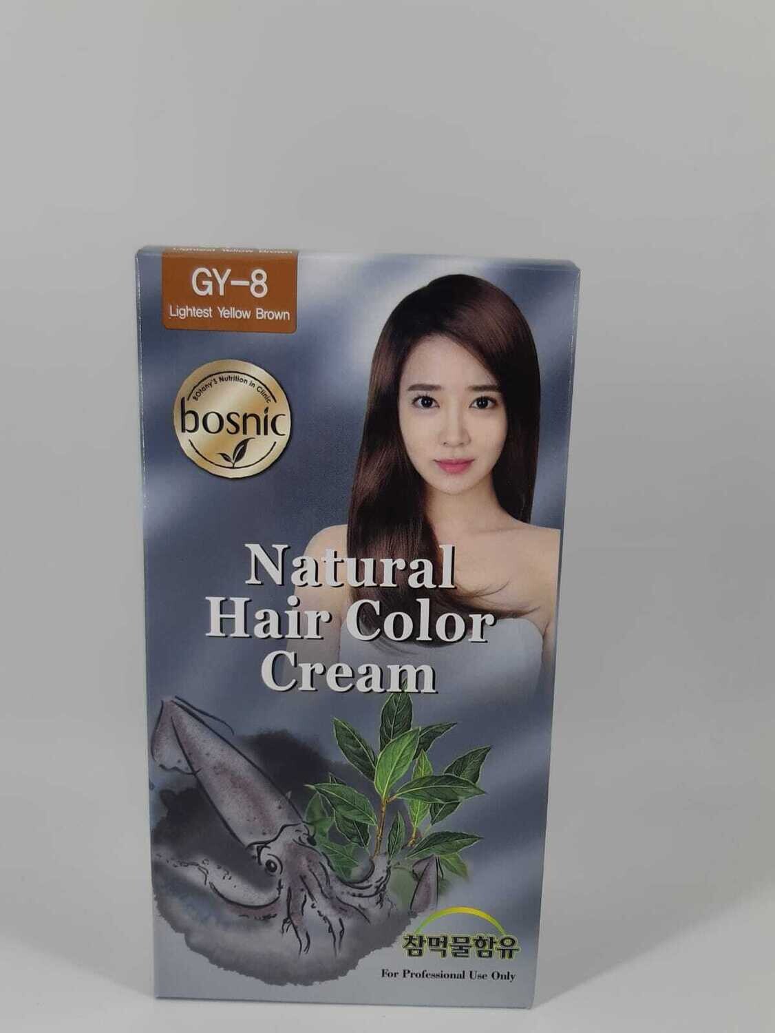 Bosnic GY-8 Lightest Yellow Brown Natural Hair Color Cream