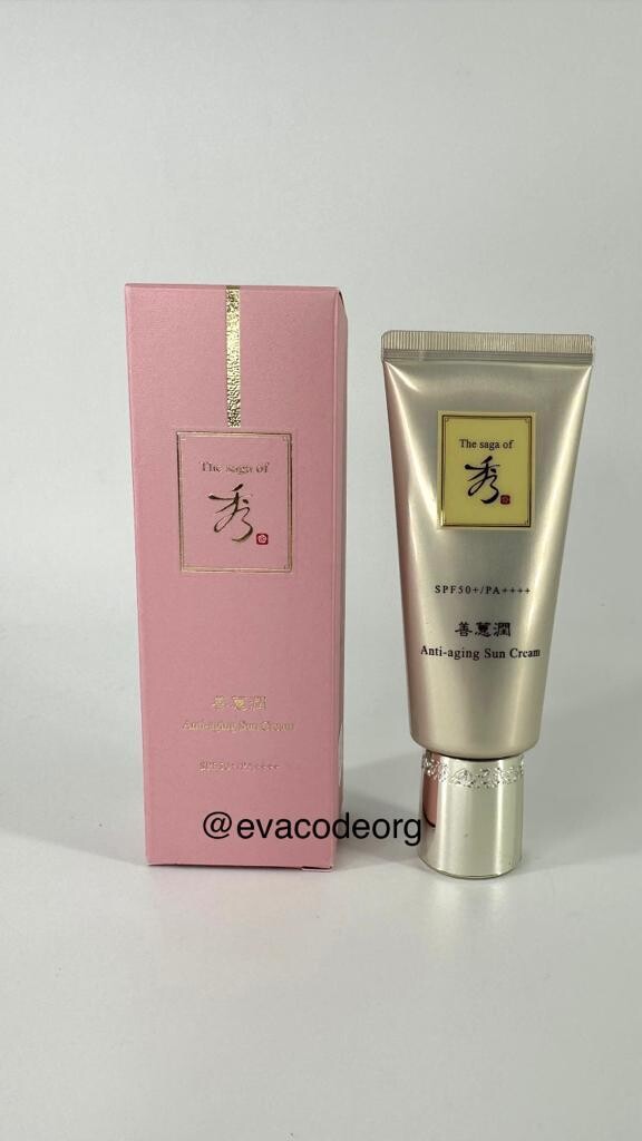 The saga of Xiu Anti-aging Sun Cream SPF50+/PA++ (вес 110 гр)