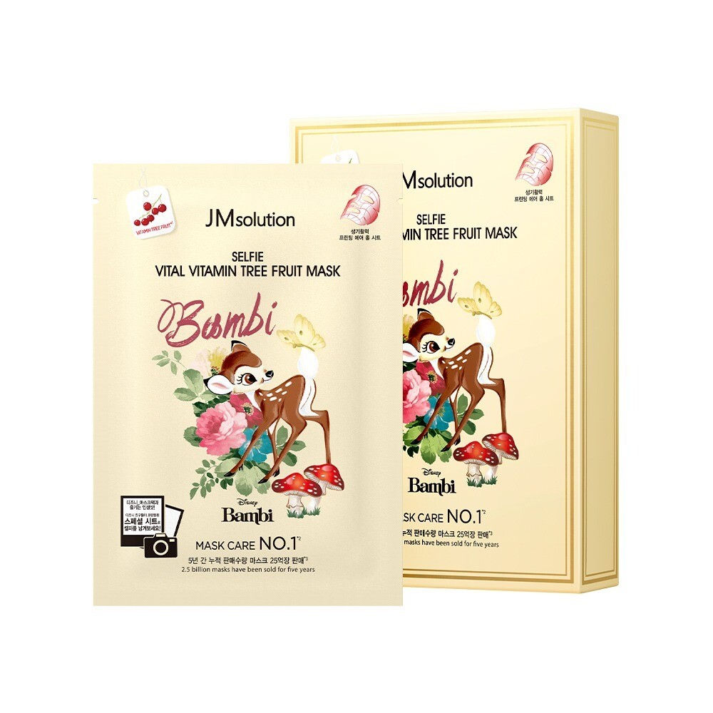 JM SOLUTION  Disney Collection Selfie Vitamin Tree Fruit Mask (Мультивитаминная тканевая маска для лица с облепихой)