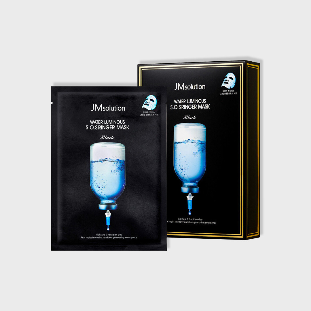JMsolution Water Luminous S.O.S. Ringer Mask Black - Ультраувлажняющая тканевая маска (Вес гр)