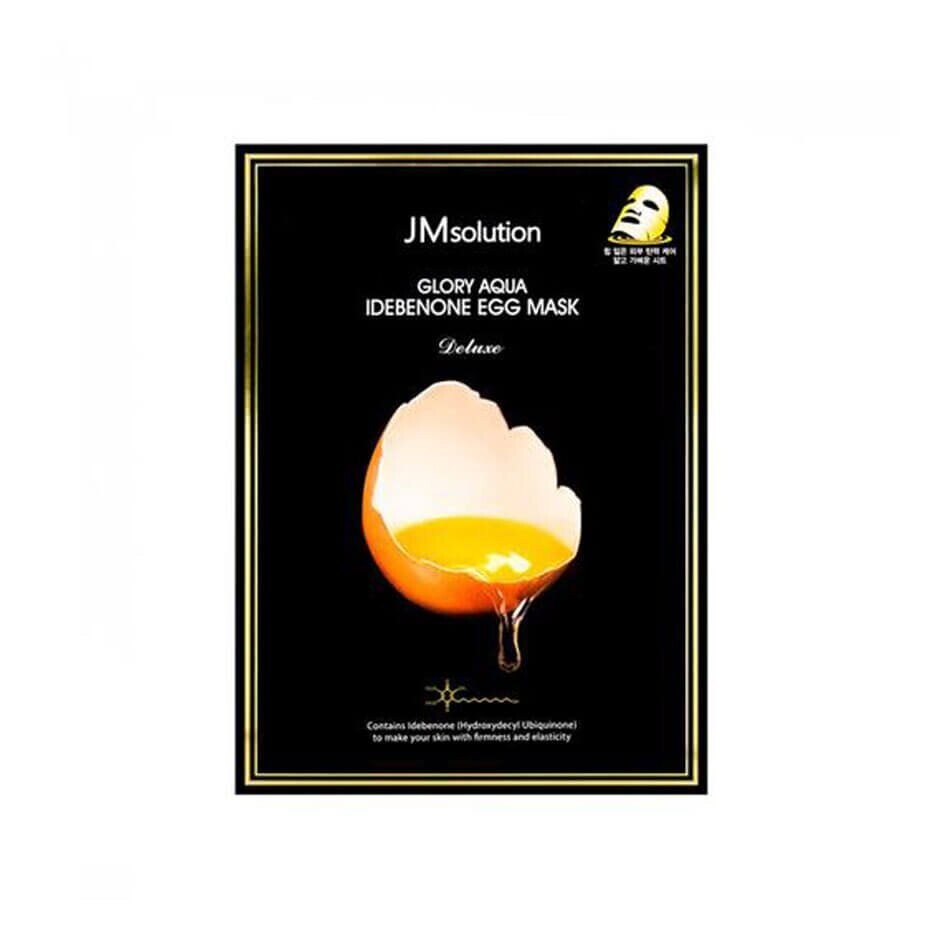 JMsolution Glory Aqua Idebenone Egg Mask Deluxe - Осветляющая яичная тканевая маска с идебеноном (Вес гр)
