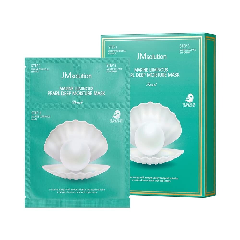 JMsolution Marine Luminous Black Pearl Balancing Mask - Трёхшаговый набор для сияния кожи с жемчугом (Вес гр)