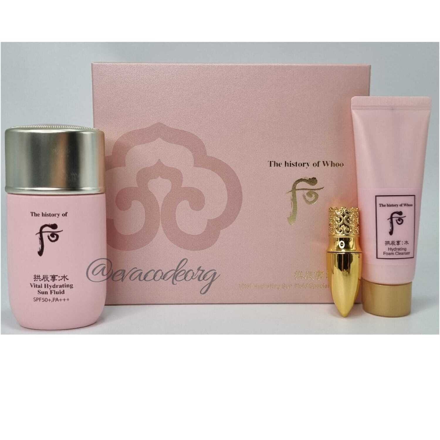 The history of Whoo Gongjinhyang Soo Vital Hydrating Sun Fluid Special Set (вес 215гр)