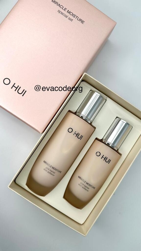 O HUI MIRACLE MOISTURE pink barrier skin softener 2pcs Special Set (вес 820 гр)