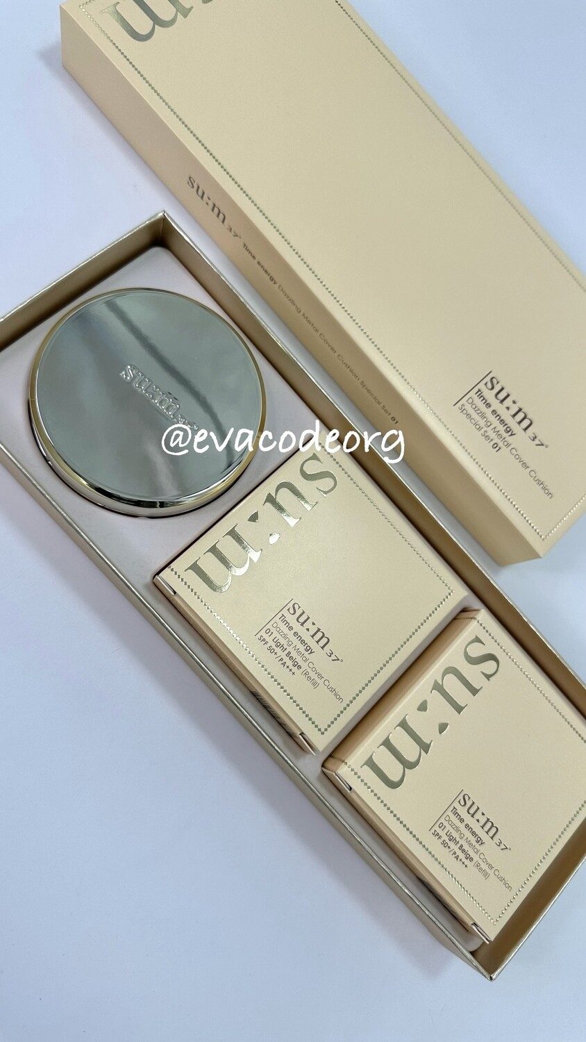 SU:M37 Time Energy Dazzling Moist Metal Cover Cushion Special Set №01 (вес 370гр)