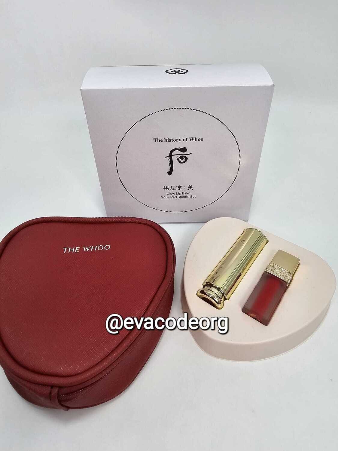The History of Whoo Gongjinhyang: Mi Glow Lip Balm Wine Red Special Set (вес 140 гр)