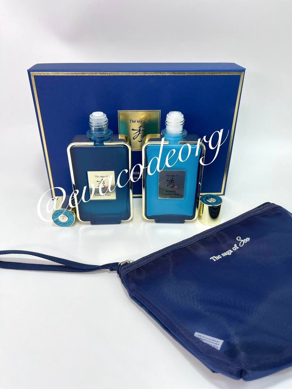 The saga of Xiu HOMME Skincare Set 2pcs с косметичкой (вес 1050 гр)