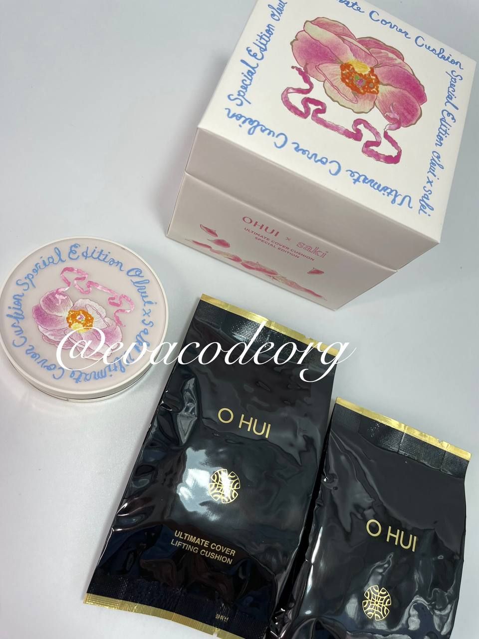 O HUI ULTIMATE COVER LIFTING CUSHION Flower Edition 01 Milk Beige SPF 50+/PA++ (вес 290 гр)