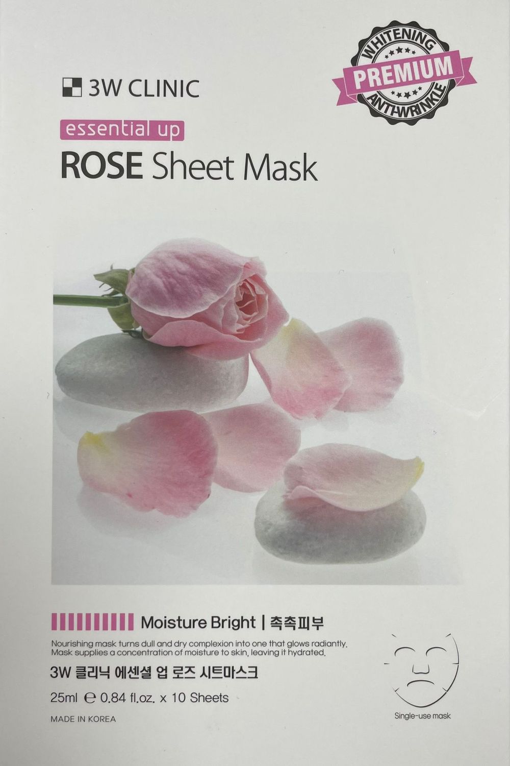 Тканевая маска 3W Clinic Essential Up, NAME: ROSE