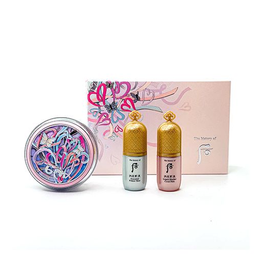 THE HISTORY OF WHOO Gongjinhyang: Seol Radiant White Moisture Cushion Foundation Special Set, TONE: 21