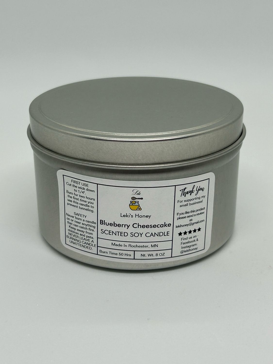 Blueberry Cheesecake 8oz Candle