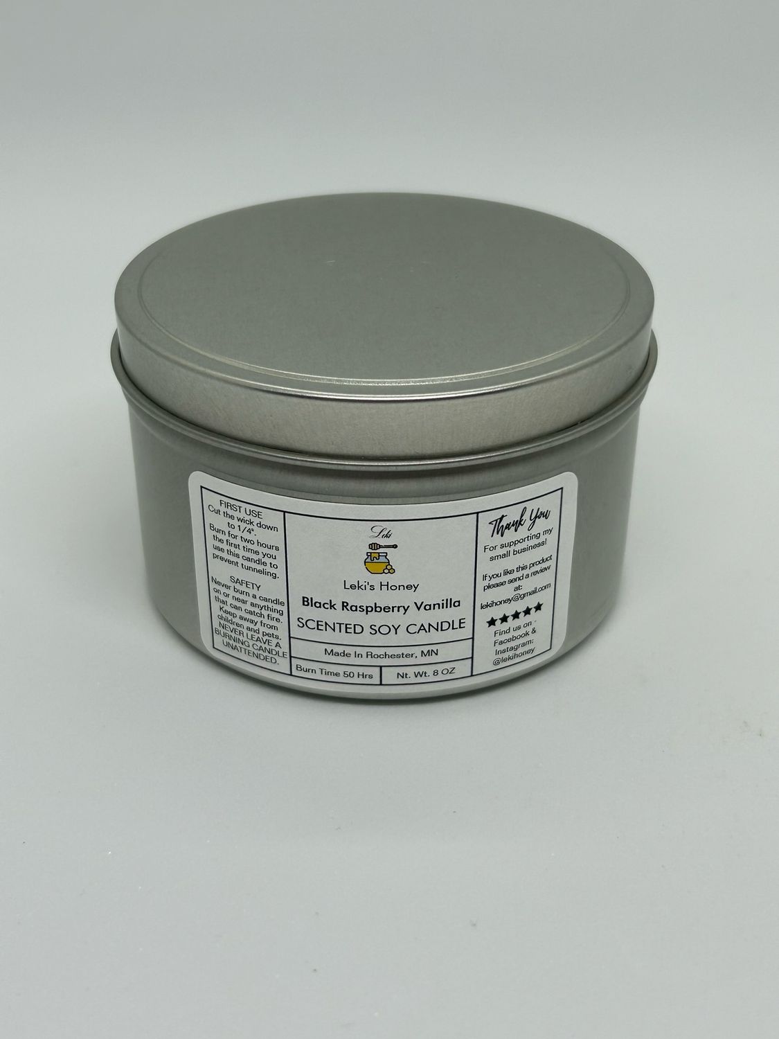 Black Raspberry Vanilla 8oz Candle