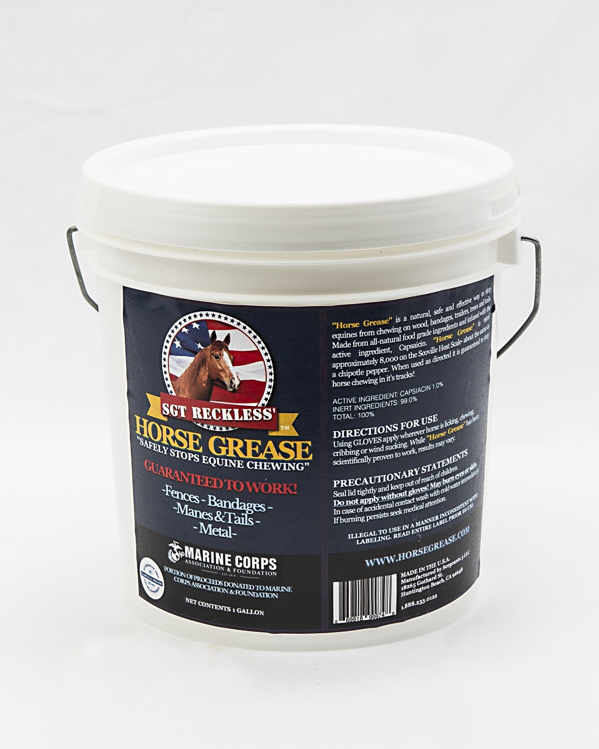 Sgt Reckless Horse Grease, 1 Gallon Pail
