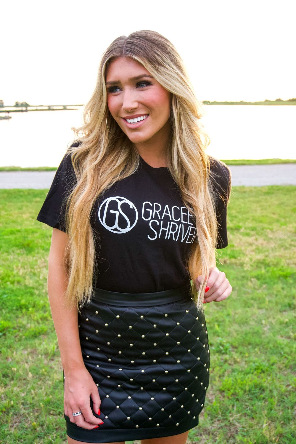 Gracee Shriver™ Black Logo Tee