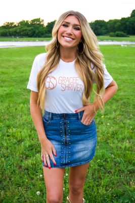 Gracee Shriver™ White Logo Tee