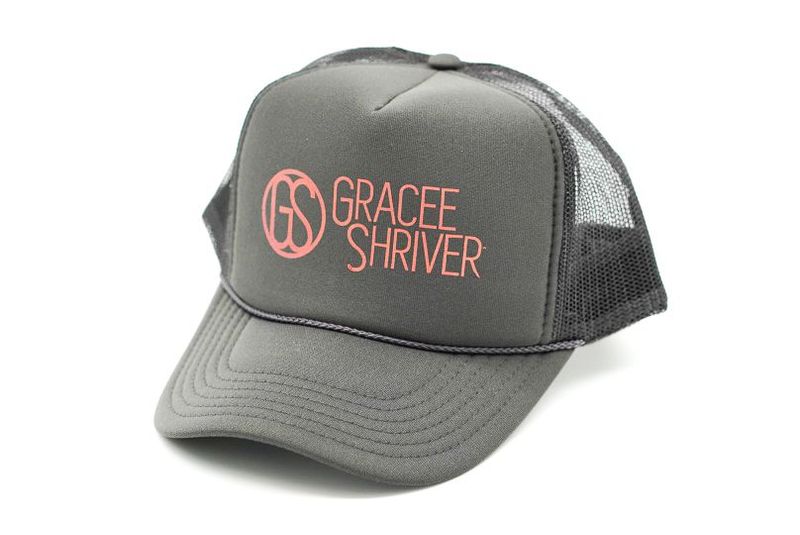 Pink GS™ Logo on Charcoal Grey Trucker Hat