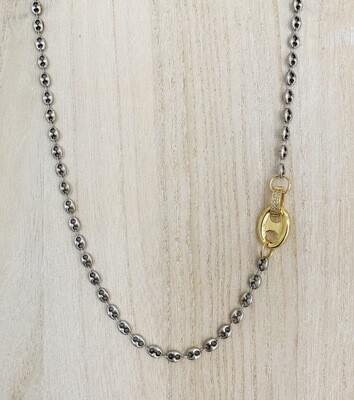 16&quot; Puff Chain &amp; Big Puff Clasp