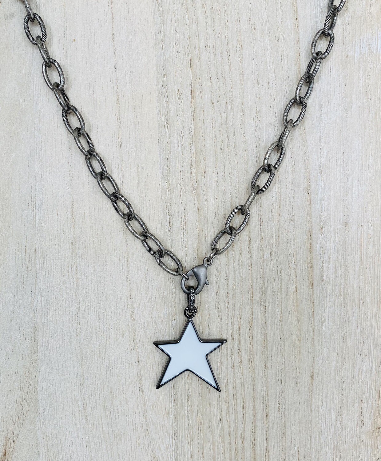 Simple Enamel Star Necklace