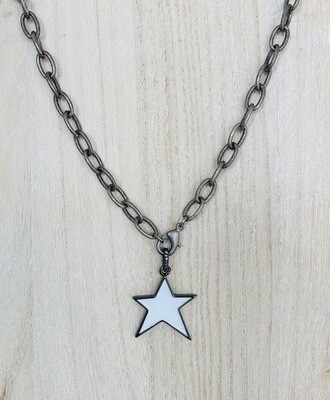 Simple Enamel Star Necklace