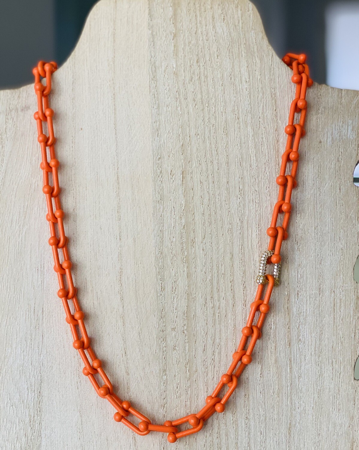Orange Pop Chain, Connector: Silver