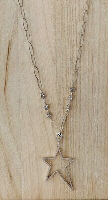 Silver Silhouette Star Necklace