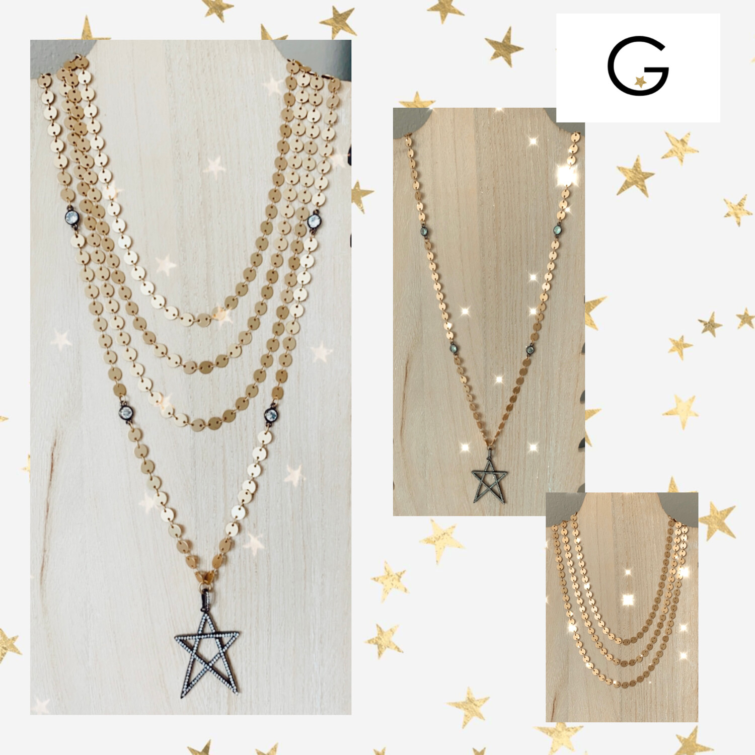Fancy Circles with Star Necklace