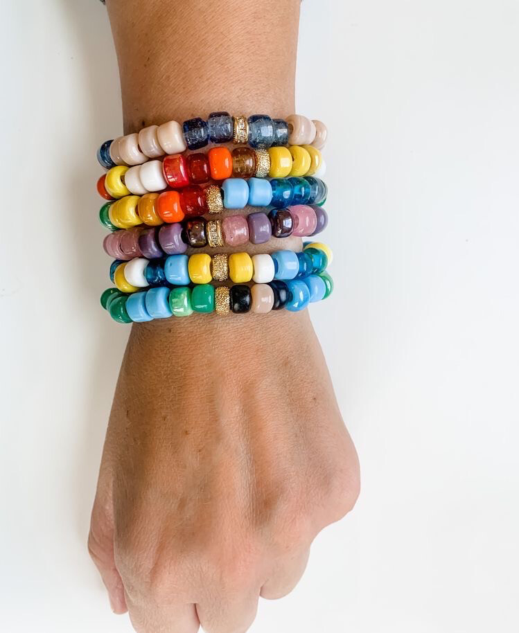 Glass Bead Bracelets - Lucky