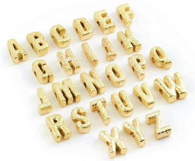 Gold Letter Bead