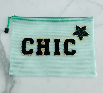 CHIC Green Zipper Bag