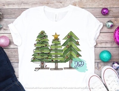 Christmas wooden trees