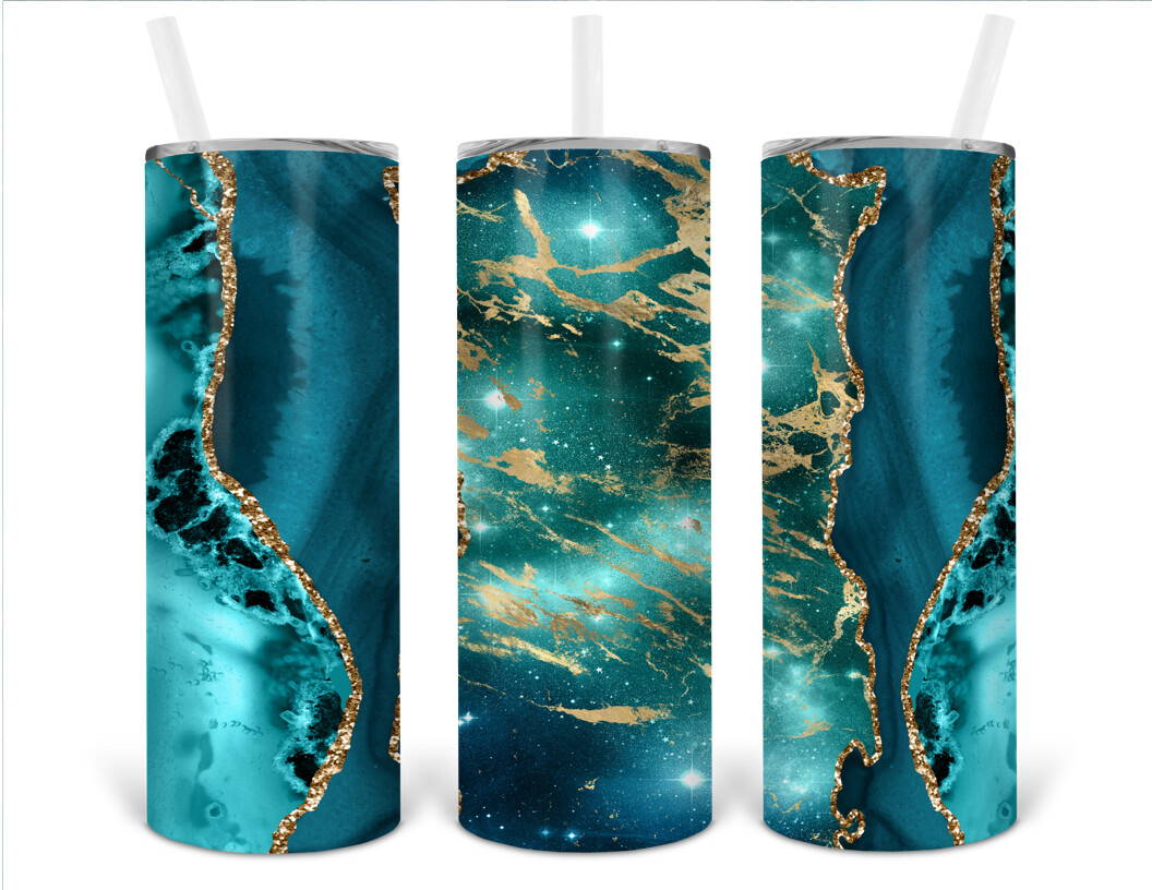 Marble agate teal
