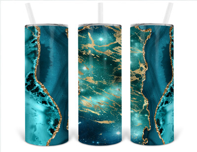 Marble agate teal