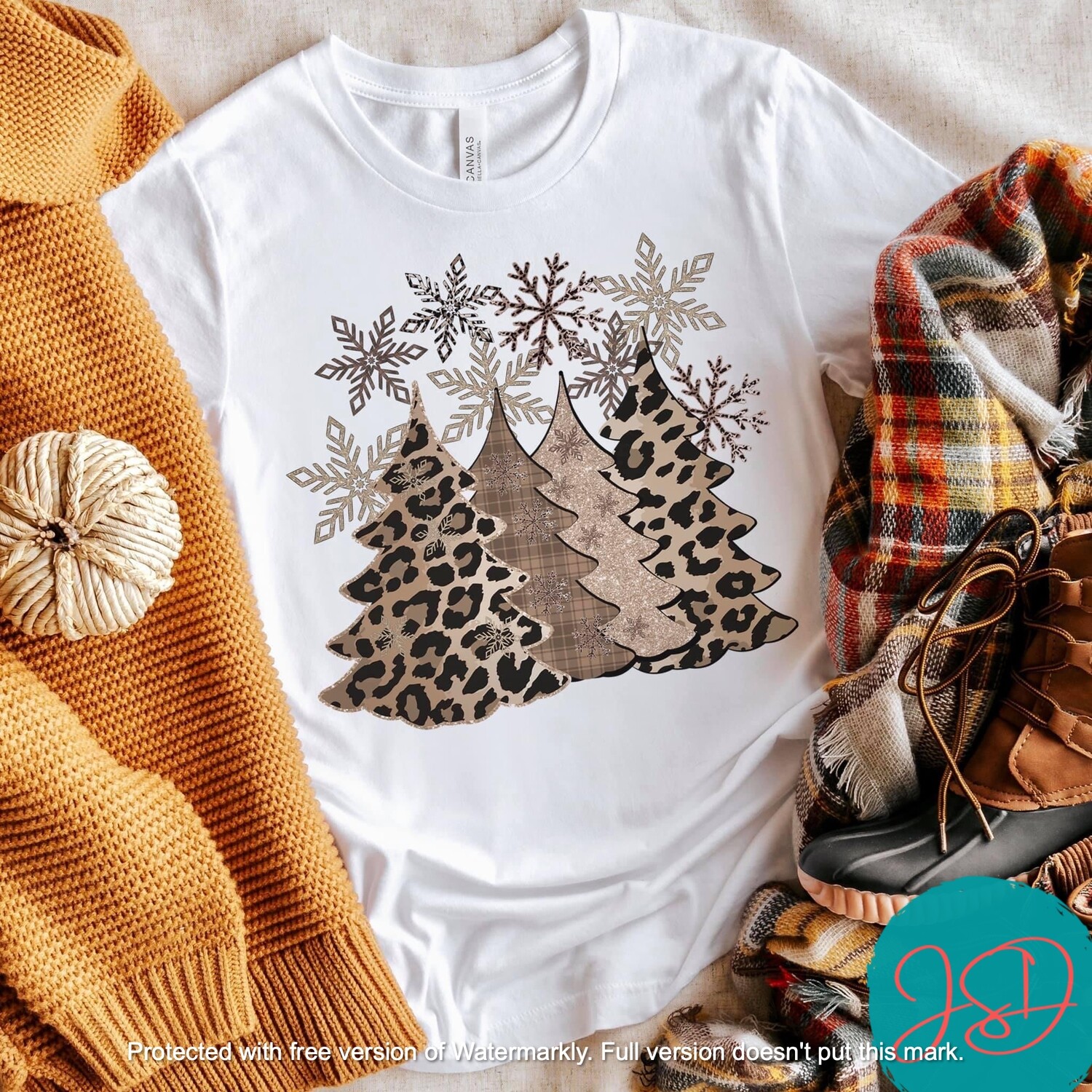 Christmas leopard trees