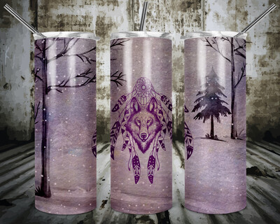 Dream Catcher + wolf tumbler